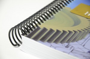 Example of a book bound using a mechanical binding technique 