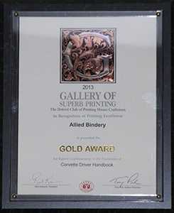 2013 Gold Corvette Handbook
