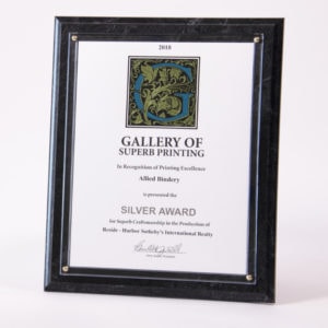 2018 Gallery of Superb Printing Silver Award - Reside