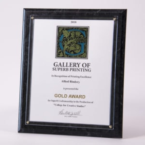 2018 Gallery of Superb Printing Gold Award - College for Creative Studies